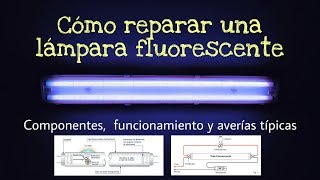 CÓMO REPARAR UNA LÁMPARA FLUORESCENTE  AVERÍAS TÍPICAS [upl. by Arsi]