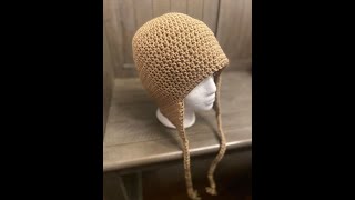 FREE CROCHET BEANIE WITH EAR FLAPS PATTERN beginner friendly video tutorial for adult size [upl. by Gilmore]