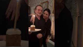 Catherine ZetaJones amp Bono SING Happy Birthday to Michael Douglas 💜 michaeldouglas [upl. by Dru]