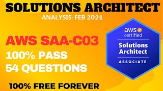 AWS Certified Solutions Architect Associate Practice Questions  ANALYSIS FEB 2024 SAAC03 [upl. by Anidem]