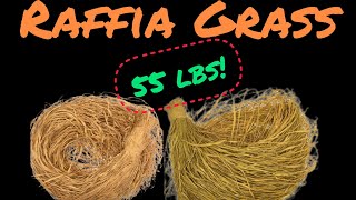 Unboxing Review 55 lbs of Joseph Stern Raffia  Killerweed  Fast Grass For DIY Duck Boat Blind [upl. by Nahshun]