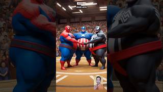 Superhero Sumo Match Superhero animation Spiderman vs Venom vs Captain america marvel dc global [upl. by Hector202]