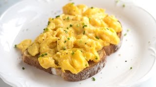 Perfect Creamy Scrambled Eggs Recipe [upl. by Otrevogir]