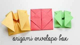 Origami Envelope Box Tutorial  DIY  Paper Kawaii [upl. by Balmuth189]