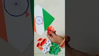 How to make paper kite Tricolour kite making idea kite craft idea [upl. by Kerat]