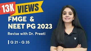 Revise with Dr Preeti  Q 21  Q 35  Pathology amp Microbiology for FMGE amp NEET PG 2023 [upl. by Aiseneg]