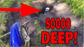 DIRT BIKE CRASHED INTO A HOLE [upl. by Geldens982]