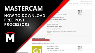 How to Download Free Mastercam Post Processors [upl. by Toscano902]