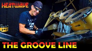 THE GROOVE LINE Drum Cover Extended Mix Heatwave HD 🎧High Quality Audio《 with Lyrics 》 [upl. by Adnirem]