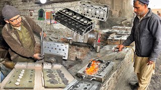 Manufacturing Process of Engine Cylinder Head in Local Workshop  How Cylinder Head are Made [upl. by Gibbon]