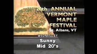 Vermont Maple Festival forecast on The Weather Channel  1987 [upl. by Frye]