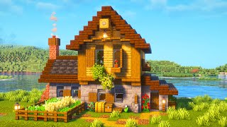 Minecraft Medieval House for Survival Tutorial [upl. by Sanferd]