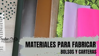 Materiales para fabricar bolsos morrales y carteras [upl. by Maximo]