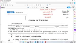 Cerere înscriere bacalaureat 2020 completata electronic pe laptop sau calculator [upl. by Einnob312]