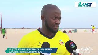 SELECÇÃO DE FUTEBOL DE PRAIA OBSERVA ESTAGIO EM PORTUGAL [upl. by Akeemat265]