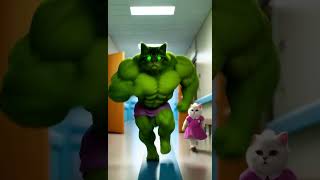 The Hulk Kitten 🛁💚 A Heroic Fall into Mom’s Armscat cattales catfunny catshorts funny catvid [upl. by Denton]