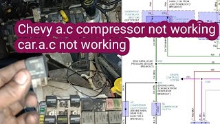 how to Chevy ac compressor not working check ac really viralvideo subscribe [upl. by Ydnac]