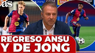 FLICK y el REGRESO de FRENKIE DE JONG y ANSU FATI  FC BARCELONA 5 YOUNG BOYS 0 CHAMPIONS LEAGUE [upl. by Froemming]