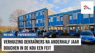 50 Oekraïense vluchtelingen verhuizen van tijdelijk zalencentrum naar nieuwe locatie [upl. by Neelyar]