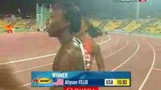 Allyson Felix wins the 100m [upl. by Ayotaj760]