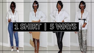 HOW TO WEAR 1 SHIRT 5 WAYS  iDESIGN8 [upl. by Sherrod]