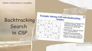 Backtracking Search in CSP [upl. by Ogdon486]