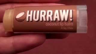 Hurraw Balm Lip Balm Coconut REVIEW CRUELTY FREE [upl. by Ellenwad]