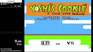 SPEEDRUN  Yoshis Cookie NES  Round 1 in 3min20sec 111714 [upl. by Meibers292]