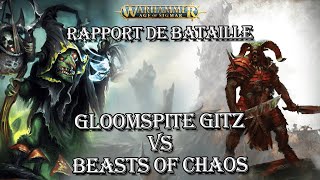 31  Rapport de bataille Age of Sigmar  Gloomspite Gitz vs Beasts of Chaos [upl. by Eraste]