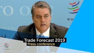 WTO trade forecasts 2019 [upl. by Decato883]