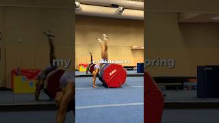 Fear of Falling on my Face 15 Back Handspring  0 😢 ​⁠gymshark shorts adultgymnastics [upl. by Cordle]