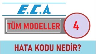 Eca Kombi 4 Hatası Nedir Nasıl Giderilir [upl. by Eniamrehc]