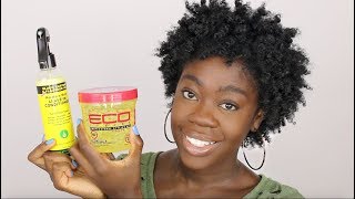 Eco Style LeaveIn Conditioner on 4C Natural Hair  Demo on Twist Out amp Review [upl. by Innor]