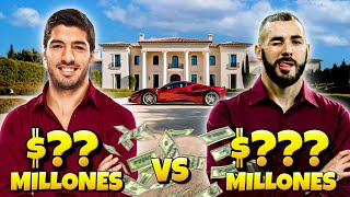 Luis Suárez vs Karim Benzema  ¿Quién tiene la fortuna más grande [upl. by Clare152]