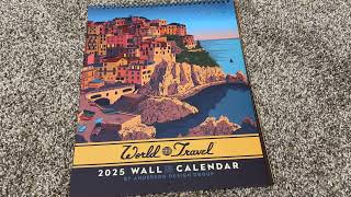 Americanflat 2025 Wall Calendar  World Travel Poster Design  Product Review [upl. by Nonek537]