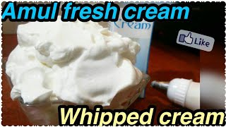 How To Make Whipped Cream With Amul Fresh CreamNo Icing Sugar  Cook With Monika [upl. by Aniwde]