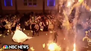 More than 90 people dead after Iraq wedding erupts in fire [upl. by Enael]