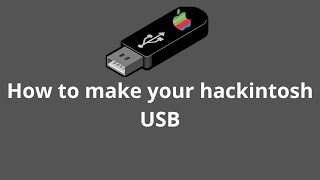 How to make your hackintosh USB [upl. by Aynahs]