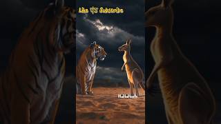 TigerðŸ¯ Vs Kangaroo ðŸ¦˜tiger kangaroo animals shorts [upl. by Aikan]