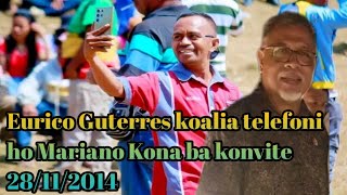 Eurico Guterres koalia telefoni ho maun Mariano da Costa [upl. by Neenaj]