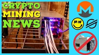 Crypto Mining News  Monero Forks Off ASIC Miners Again  Coinbase XLM  Antminer B7 10 a day [upl. by Zaslow]