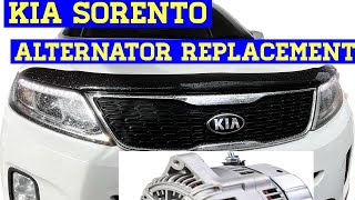 Kia Sorento Alternator replacement How to change Kia Sorento alternator 35L v6 20112014 santa fe [upl. by Shellie]