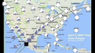 2024 Total Solar Eclipse Animation for North America [upl. by Romilly]