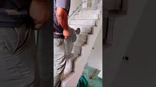 Tempered glass handrail installation Good tools and machinery make work easy [upl. by Kecaj688]