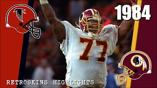 1984 Atlanta Falcons vs Washington Redskins Remastered NFL Highlights [upl. by Azilanna]