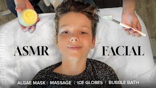 ASMR Face Massage  Giving My Son A Facial [upl. by Amoihc]