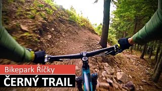 Bikepark Říčky  Černý trail celý s komentářem [upl. by Arikihs]