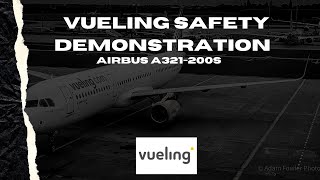 Vueling Safety Annoucement Airbus A321 200 ENG amp FR [upl. by Annauqaj]