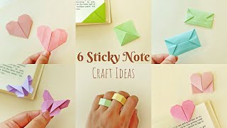 Sticky Note Craft Ideas  Sticky Note Origami  Easy Origami  5 Minutes Craft  Post It Note Craft [upl. by Tybald]