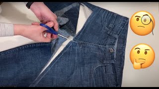 DIY из Старых ДЖИНСОВ Модная ЮБКА❗️Remake Old Jeans into a Skirt❗️Quitó la falda de los viejos Jeans [upl. by Whitby]